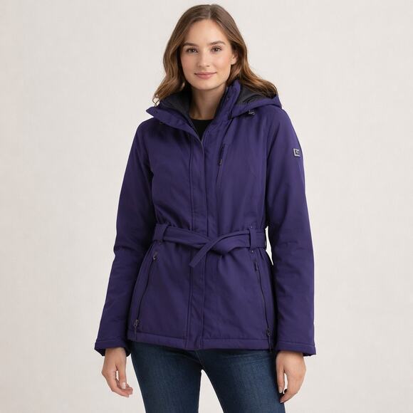 ZeroXposur Jackets & Blazers - ZeroXposur Coat Size Medium Purple Hooded. NWT Belted